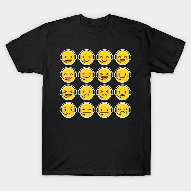 'Workaholic Emojies' Funny Workaholic Gift T-Shirt by ourwackyhome
